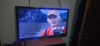 Televisor LG Negro y Verde