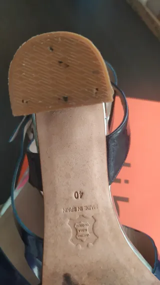 Sandalias Dibia Mujer Azul y Plata Talla 40