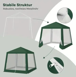Carpa 3x3 impermeable con mosquiteras
