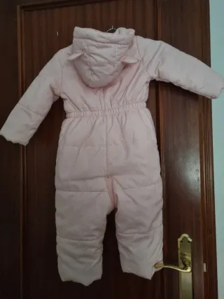 Mono nieve niña rosa