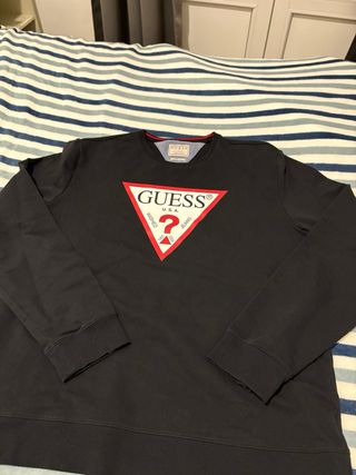 Sudadera Guess Negra Talla XL
