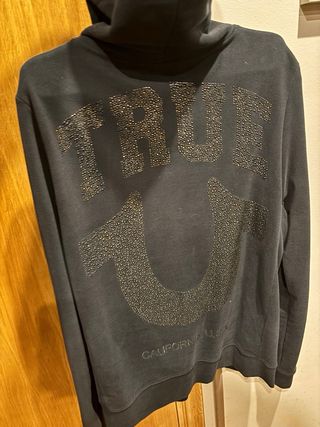 Sudadera True Religion Gris con Cremallera