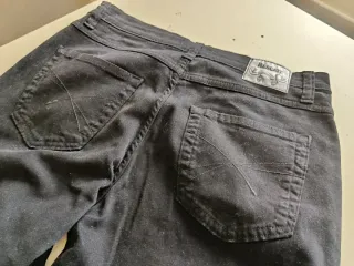 Pantalones vaqueros negros algodón mujer