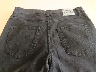 Pantalones vaqueros negros algodón mujer
