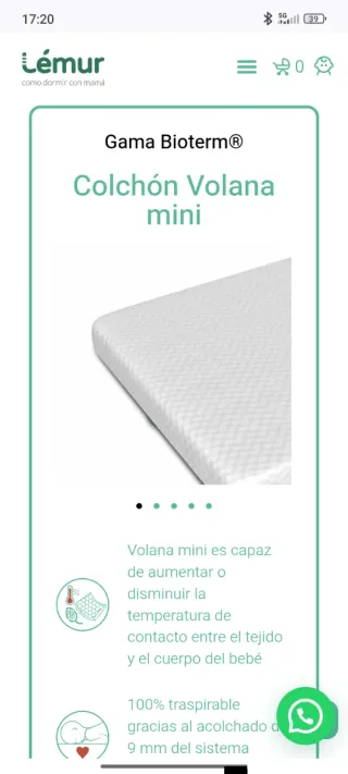 Colchón Lemur para mini cuna