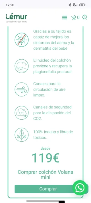 Colchón Lemur para mini cuna