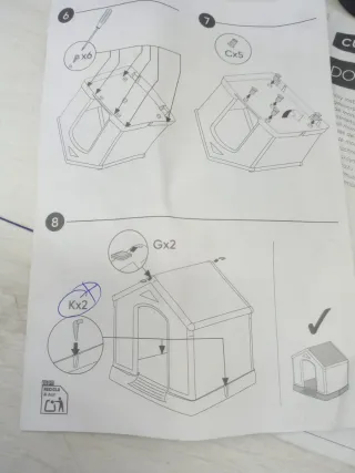 Caseta para perro gris y blanca