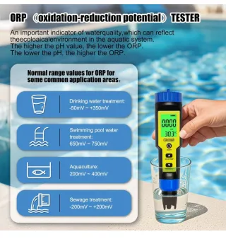 Medidor PH y ORP Ueomul con polvos calibración