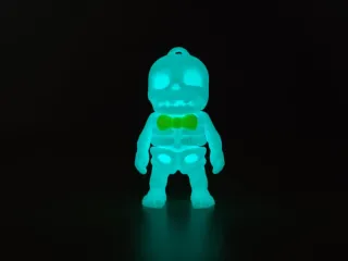 Chaveiros Esqueletos Azul Laço Amarelo (4 Unidades