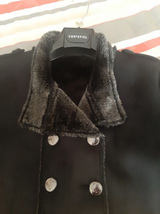 Abrigo efecto ante Cortefiel gris