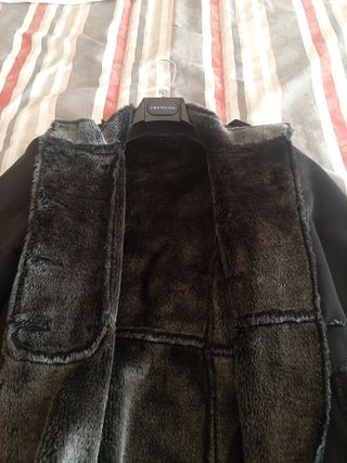 Abrigo efecto ante Cortefiel gris