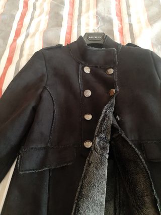 Abrigo efecto ante Cortefiel gris