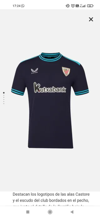 Camiseta Original Athletic Club 25/26 Castore Azul