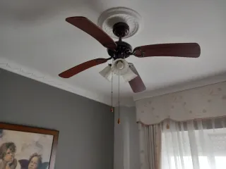 Ventilador de techo madera y metal