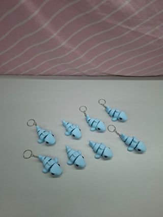 Chaveiros de Tubarão Azul (Conjunto de 8)