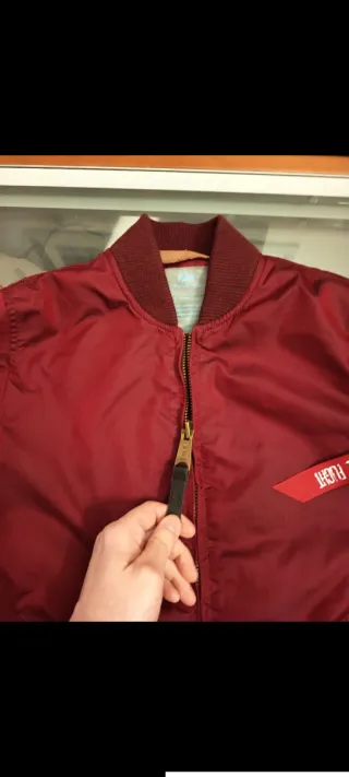 Chaqueta Bomber Alpha Industries Roja para Mujer