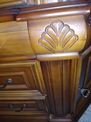 Vitrina de lujo de madera y cristal