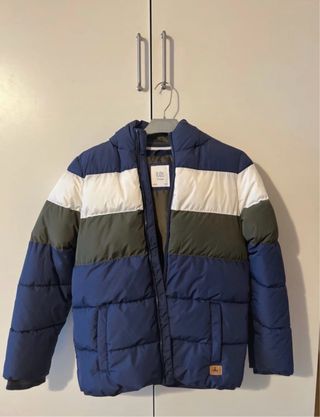 Abrigo niño azul, verde y blanco Talla 14(1,64cm)