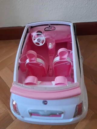 Coche Barbie Fiat 500 Blanco