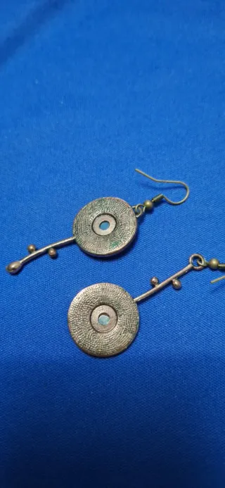 Orecchini etnici arancioni e verdi