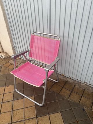 Silla Playa Plegable Rosa