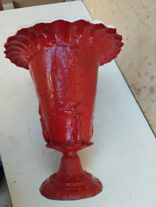 Antico vaso mediceo da giardino terracotta rosso