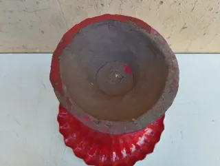 Antico vaso mediceo da giardino terracotta rosso
