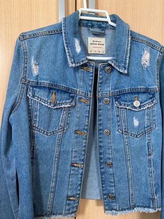Chaqueta Vaquera Stradivarius Azul Talla S
