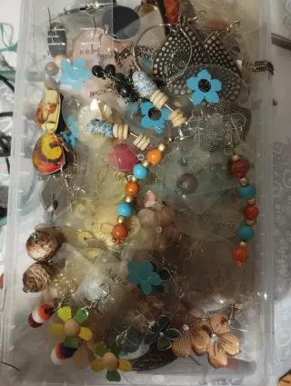 Lote Abalorios Bisutería Turquesa y Multicolor