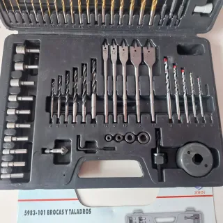 Caja de 101 brocas y taladros JOHN