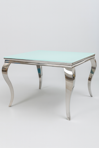 Mesa Comedor Lujo Cristal y Metal