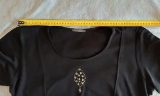 Maglia Olga Adami nera con perline