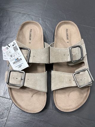 Sandalias Pull&Bear Piel Crudo Talla 40