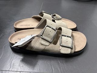Sandalias Pull&Bear Piel Crudo Talla 40