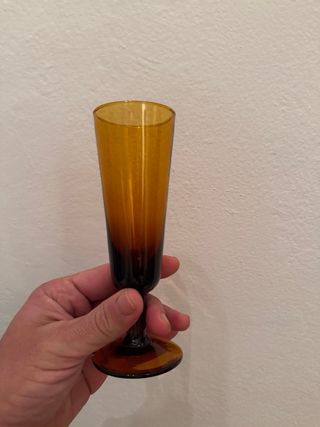 Set 6 Vasos Cristal Ámbar