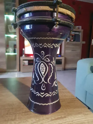 Tambor Darbuka Oriental morado Decorado