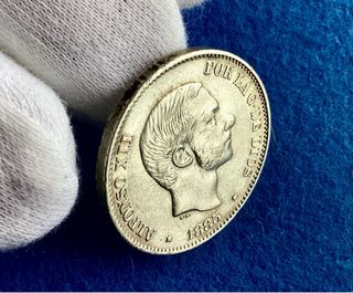 FILIPINAS COLONIA DE ESPAÑA*50 CENTIMOS PLATA 1885