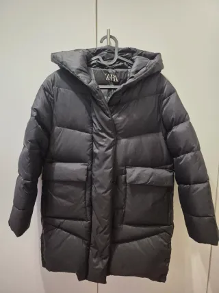 Plumífero Zara Negro Talla 11/12 152cm