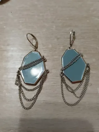 Pendientes largos con cadenas