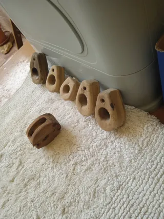 GUARDA CABOS DE MADERA ANTIGUOS