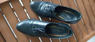 Botines piel de tacón con cordones