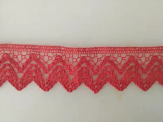 Punta de encaje Rojo