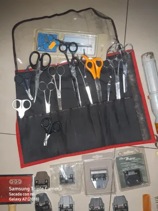 Kit Peluquería Canina Tijeras Cortapelos Peines