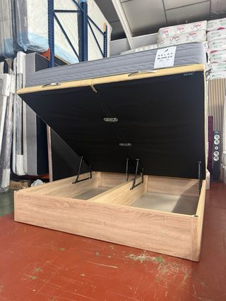 Canapé madera y colchón Relax exposición 180x190