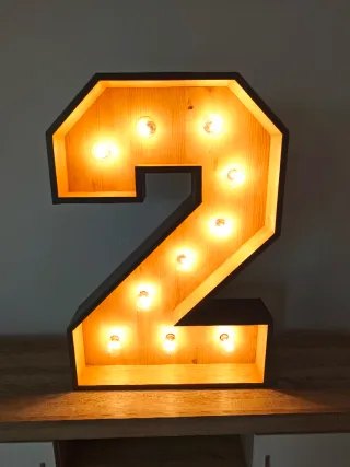 Letra/Número de madera