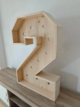 Letra/Número de madera