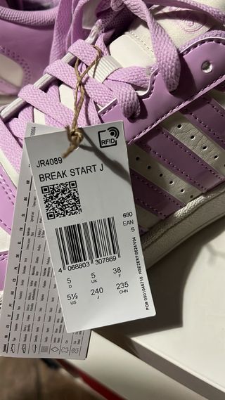 Botines Adidas Morado/Blanco Talla 38