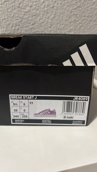 Botines Adidas Morado/Blanco Talla 38