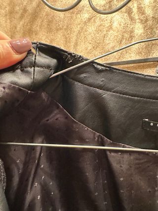 Giacchino Sisley in ecopelle con bordo decorato