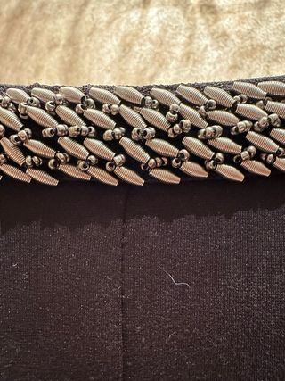 Giacchino Sisley in ecopelle con bordo decorato